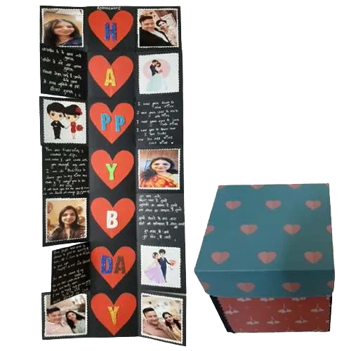 Graceful Infinity Explosion Box of Personalized Ph... to Alwaye