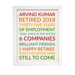 Colorful Retirement Add On Plaque