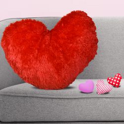 Heartwarming Heart Shaped Love Cushion to Lakshadweep