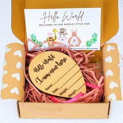 Trendy Birth Announcement Plaque for Newborn Girl to Uthagamandalam