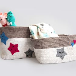 Chic Cotton Rope Baskets Gift Set