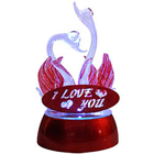 Sweet Dream LED Lighted I Love You Crystal Swan Couple Set to Nipani