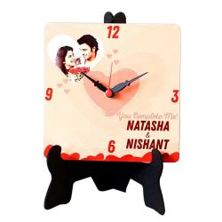 Astonishing Personalized Photo Square Table Clock to Nipani