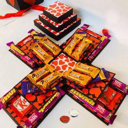Enjoyable Gift of Chocolate Explosion Box for Pyare Bhaiya