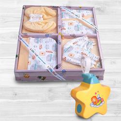 Exclusive Baby Sleep Projector Toy with Clothing Gift Set<br> to Chittaurgarh