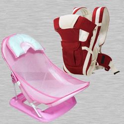 Amazing Baby Carrier Cum Kangaroo Bag N Baby Bather