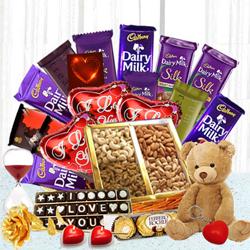 Lovable Chocolate Family Hamper Basket