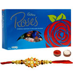 Stunning Rakhi with Cadbury Roses Chocolate to Rakhi-to-newzealand.asp