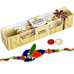 Captivating Rakhi with Ferrero Rochers to Rakhi-to-newzealand.asp