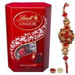 Fascinating Rakhi with Lindor Chocolate to Rakhi-to-newzealand.asp