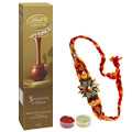 Attractive Rakhi Along With Lindor Chocolate to Rakhi-to-newzealand.asp