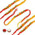 Adorable Five Rakhi Set to Rakhi-to-newzealand.asp