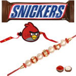 Graceful Bhaiya Rakhi, Angry Bird Kid Rakhi And Snikers Chocolate to Rakhi-to-newzealand.asp