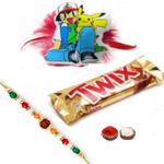 Beautiful Bhaiya Rakhi, Pokemon Rakhi And Twix Chocolate to Rakhi-to-newzealand.asp