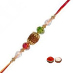 Classic 1 Rakhi in Rudraksha Design to Rakhi-to-newzealand.asp