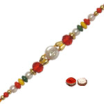 Designer One Colourful Beads Rakhi to Rakhi-to-newzealand.asp