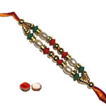 Superb One Twin Chain Beads Rakhi to Rakhi-to-newzealand.asp