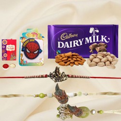 Choco N Nuts Family Rakhi Set to Newzealand-rakhi-chocolates.asp