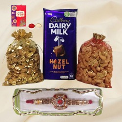 Nutty Choco Rakhi n Stone shine to Newzealand-rakhi-dry-fruits.asp