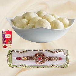 Rasgulla Rave N Rakhi Gold Shin to Newzealand-rakhi-sweets.asp