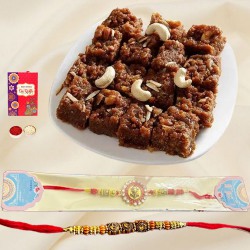 Designer Rakhi Duo N Dodha Treat to Newzealand-rakhi-sweets.asp