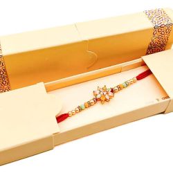 Ravishing Stone Crafted Rakhi in Box to Newzealand-only-rakhi.asp