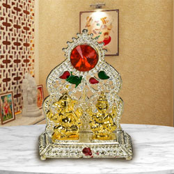 Pious Silver Plated Ganesh Laxmi Mandap to Irinjalakuda