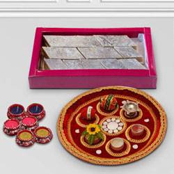 Beautiful Diwali Puja Thali