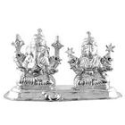 Amazing Silver Plated Laxmi Ganesh Idol to Nipani