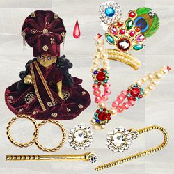 Marvelous Laddu Gopal Accessories Gift Combo to India