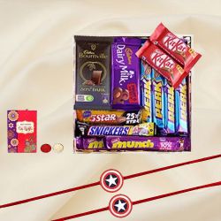 Fun-filled Chocolates N Avengers Rakhi for kiddos