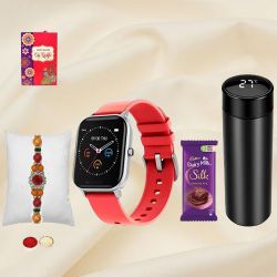 Fancy Rakhi with Fitness Watch for Cool Dude Bro