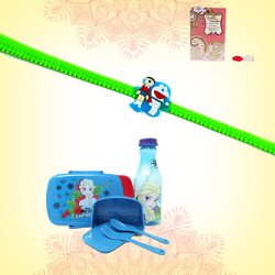 Doremon Rakhi with Girly Lunch Box n Bottle to Andaman and Nicobar Islands