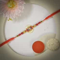 Unique Kundan N Beads Rakhi