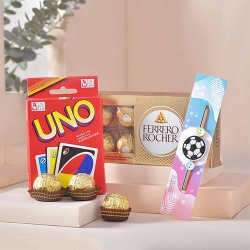 Cool Rakhi Combo with UNO  N  Ferrero Rocher