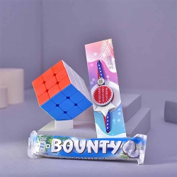 Exclusive Rubics Cube  N  Bounty Rakhi Hamper to Kollam