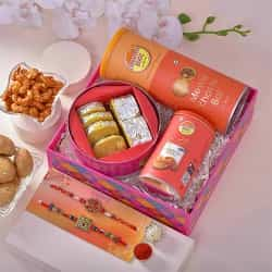 Chappanbhog Treat to Remember Double Rakhi Hamper