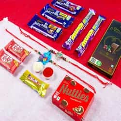 Divine Rakhi N Assorted Chocolates Combo to Chittaurgarh