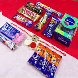 Trendy Bhai Rakhi with Chocolates Combo