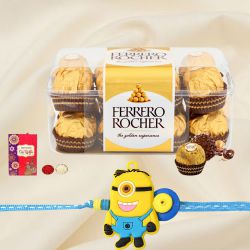 Remarkable Minion Rakhi with Ferrero Rocher for Kids to Kollam