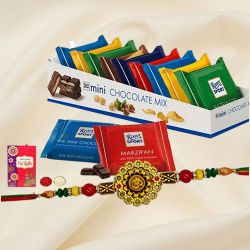 Delicious Ritter Sport Chocolates with Om Rakhi