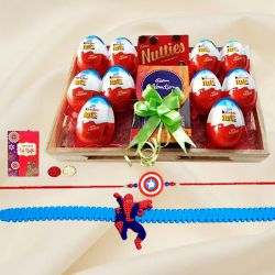 Assorted Chocolates in a Tray with 2 Rakhi