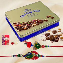 Cadbury Rich Dry Fruits Tin with Bhaiya Bhabhi Rakhi