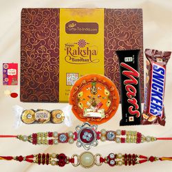 Stone Rakhis n Tasteful Treats Hamper