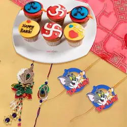 Exclusive Family Set Rakhi with Cup Cakes