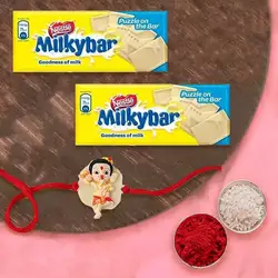 Stunning Ganesha Rakhi with Milkybar Chocolate