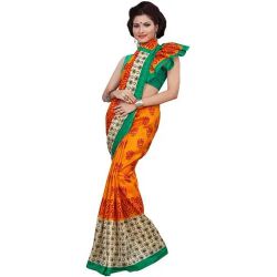 Traditional Multicolour Printed Saree Made from Art Silk Fabric