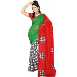 Gorgeous Faux Gorgette Printed Saree