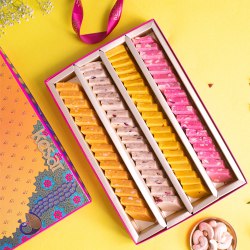 Flavored Assorted Kaju Sweets Gift from Kesar to Andaman and Nicobar Islands