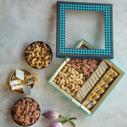 Amazing Assorted Kaju Sweets with Roasted Nuts Delight from Kesar to Chittaurgarh